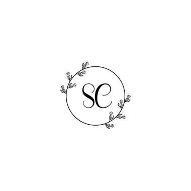 Seçkin SC Çiçekli Düğün ve Güzellik Markası Logosu