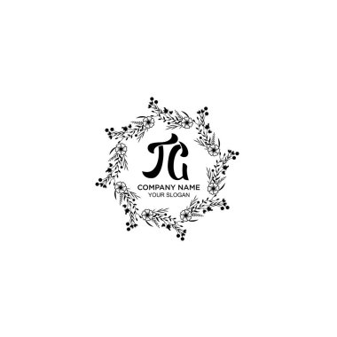 Klasik Floral Monogram TG ve Zarif Çerçeve Tasarımı