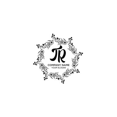 Klasik Floral Monogram TR ve Zarif Çerçeve Tasarımı