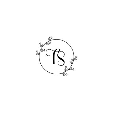 Seçkin TS Çiçek Monogramı Düğün, Güzellik Markası Logosu