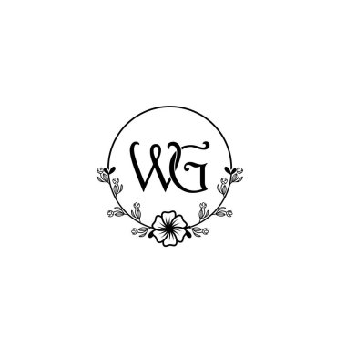 Seçkin WG Çiçekli Düğün ve Güzellik Markası Logosu