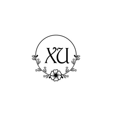 Seçkin XU Çiçekli Düğün ve Güzellik Markası Logosu