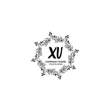 Klasik Çiçek Monogramı XV ve Zarif Çerçeve Tasarımı