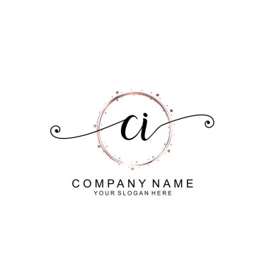 Modern El Yazısı Biçimli Zarif CI İlk Logo Koleksiyonu