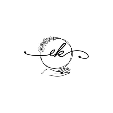 Zarif EK İlk Logo Tasarımı Sanatsal Fışkırtmalarla