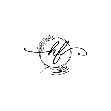 Zarif HF İlk Logo Tasarımı Sanatsal Fışkırtmalarla