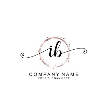 Modern El Yazısı Biçimli Zarif IB İlk Logo Koleksiyonu