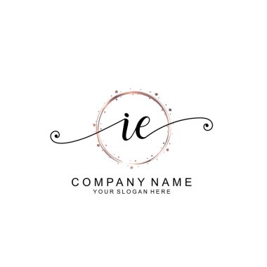 Modern El Yazısı Biçimli Zarif IE İlk Logo Koleksiyonu