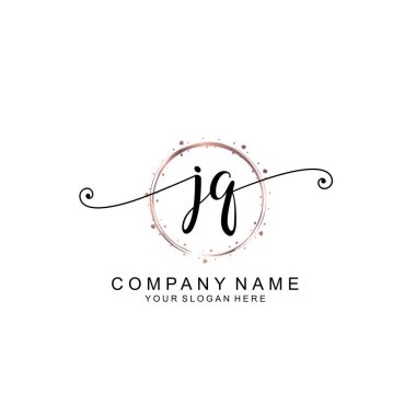 Modern El Yazısı Biçimli Zarif JQ İlk Logo Koleksiyonu