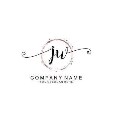 Modern El Yazısı Biçimli Zarif JW İlk Logo Koleksiyonu