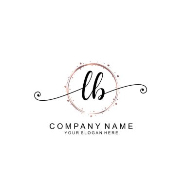 Modern El Yazısı Biçimli Zarif LB İlk Logo Koleksiyonu