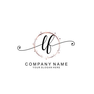 Modern El Yazısı Biçimli Zarif LF İlk Logo Koleksiyonu