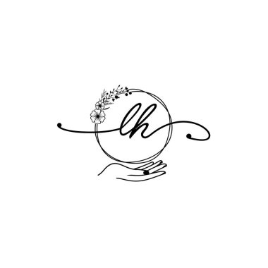 Zarif LH İlk Logo Tasarımı Sanatsal Fışkırtmalarla