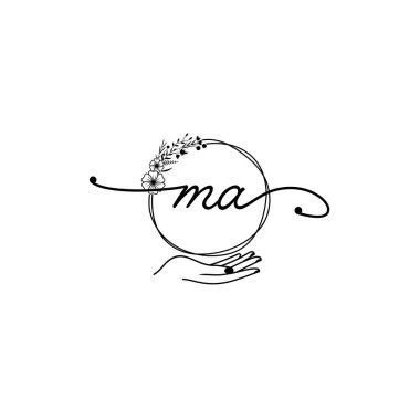 Zarif MA İlk Logo Tasarımı Sanatsal Fışkırtmalarla