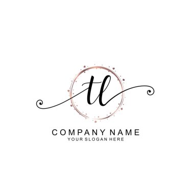 Modern El Yazısı Biçimli Zarif TL İlk Logo Koleksiyonu