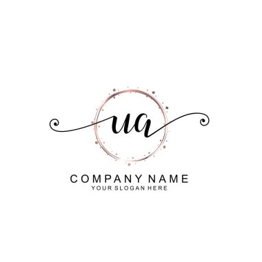 Modern El Yazısı Biçimli Zarif UA İlk Logo Koleksiyonu