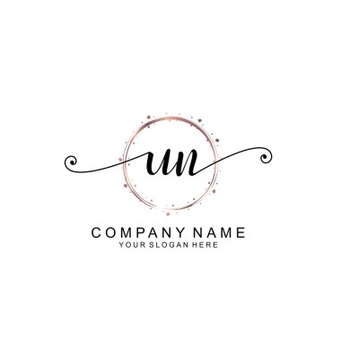 Modern El Yazısı Biçimli Zarif BM İlk Logo Koleksiyonu