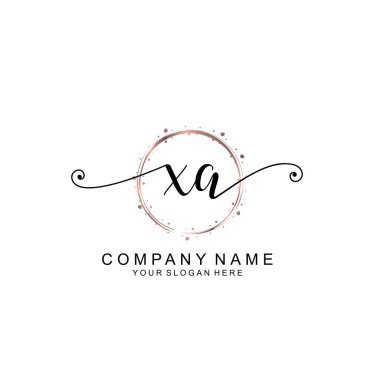 Modern El Yazısı Biçimli Zarif XA İlk Logo Koleksiyonu