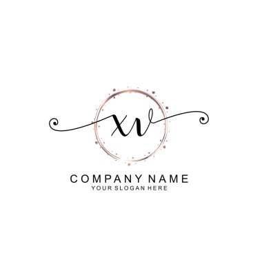 Modern El Yazısı Biçimli Zarif XV İlk Logo Koleksiyonu