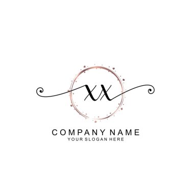 Modern El Yazısı Biçimli Zarif XX İlk Logo Koleksiyonu