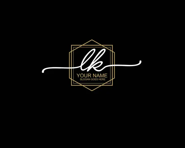 Modern Çizgi Sanatı ve Doğa Elementleri ile LK Monogram Logo Tasarımı