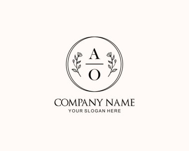 Botanik Aksanlı Minimalist AO Monogram Logoları