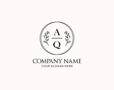 Botanik Aksanlı Minimalist El-Q Monogram Logoları