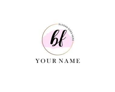 Brand Kimliği için BF Modern El Yazısı Logo Kavramları