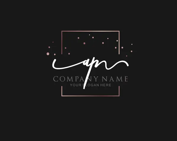 Marka Kimliği için AP Modern El Yazısı Logo Kavramları