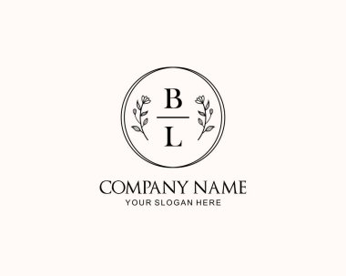 Botanik Aksanlı Minimalist BL Monogram Logoları