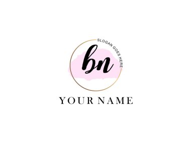 Marka Kimliği için BN Modern El Yazısı Logo Kavramları