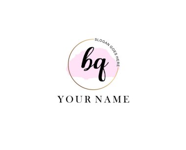 Brand Kimliği için BQ Modern El Yazısı Logo Kavramları