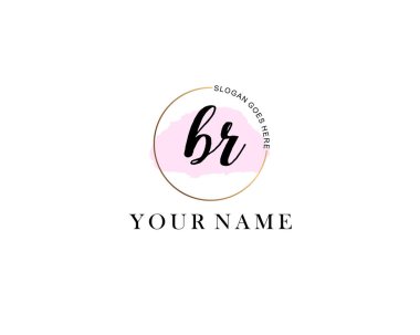 Brand Kimliği için BR Modern El Yazısı Logo Kavramları