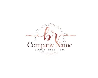 Brand Kimliği için BR Modern El Yazısı Logo Kavramları