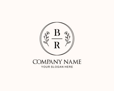 Botanik Aksanlı Minimalist BR Monogram Logoları