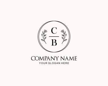 Botanik Aksanlı Minimalist CB Monogram Logoları