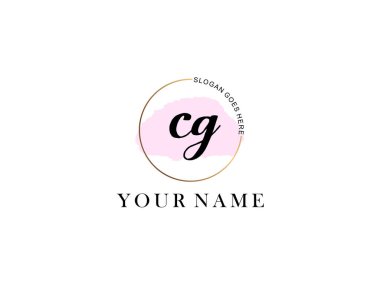Brand Kimliği için CG Modern El Yazısı Logo Kavramları