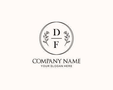 Botanik Aksanlı Minimalist DF Monogram Logoları