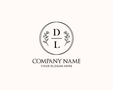 Botanik Aksanlı Minimalist DL Monogram Logoları