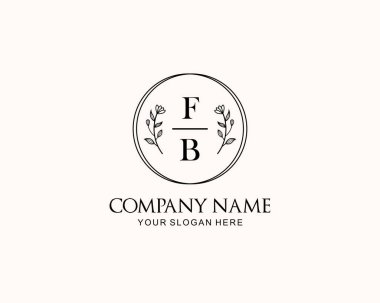 Botanik Aksanlı Minimalist FB Monogram Logoları