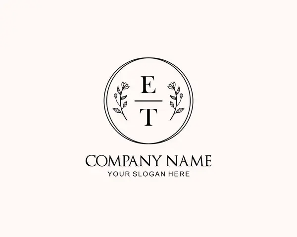 Botanik Aksanlı Minimalist ET Monogram Logoları