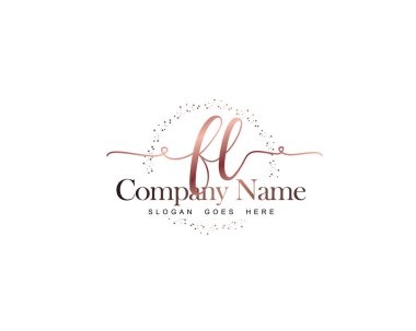 Brand Kimliği için FL Modern El Yazısı Logo Kavramları