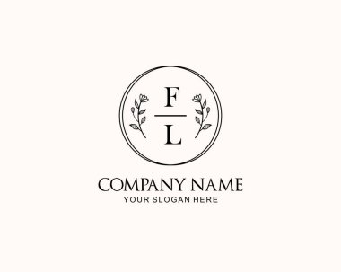 Botanik Aksanlı Minimalist FL Monogram Logoları