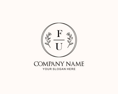 Botanik Aksanlı Minimalist FU Monogram Logoları