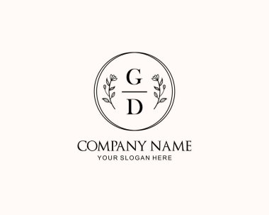 Botanik Aksanlı Minimalist GD Monogram Logoları