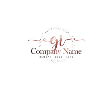 Marka Kimliği için GI Modern El Yazısı Logosu Kavramları