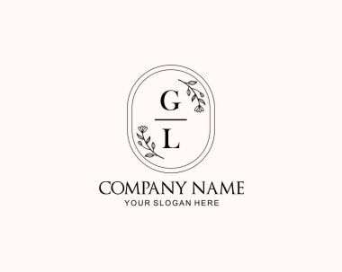 Botanik Aksanlı Minimalist GL Monogram Logoları