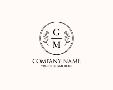 Botanik Aksanlı Minimalist GM Monogram Logoları