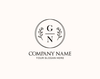 Botanik Aksanlı Minimalist GN Monogram Logoları