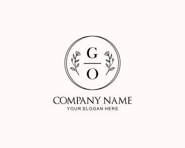 Botanik Aksanlı Minimalist GO Monogram Logoları